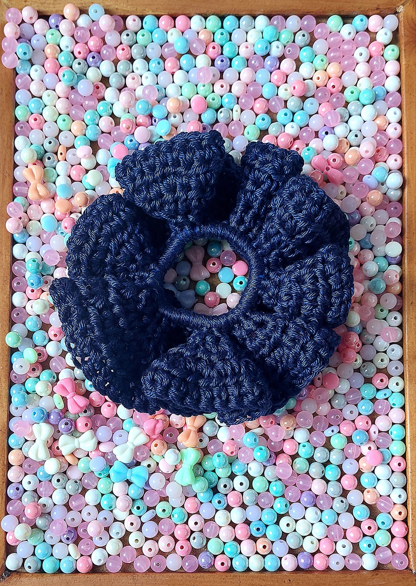 Crochet Cotton Scrunchies - Mr. Fluffy Summer Edition