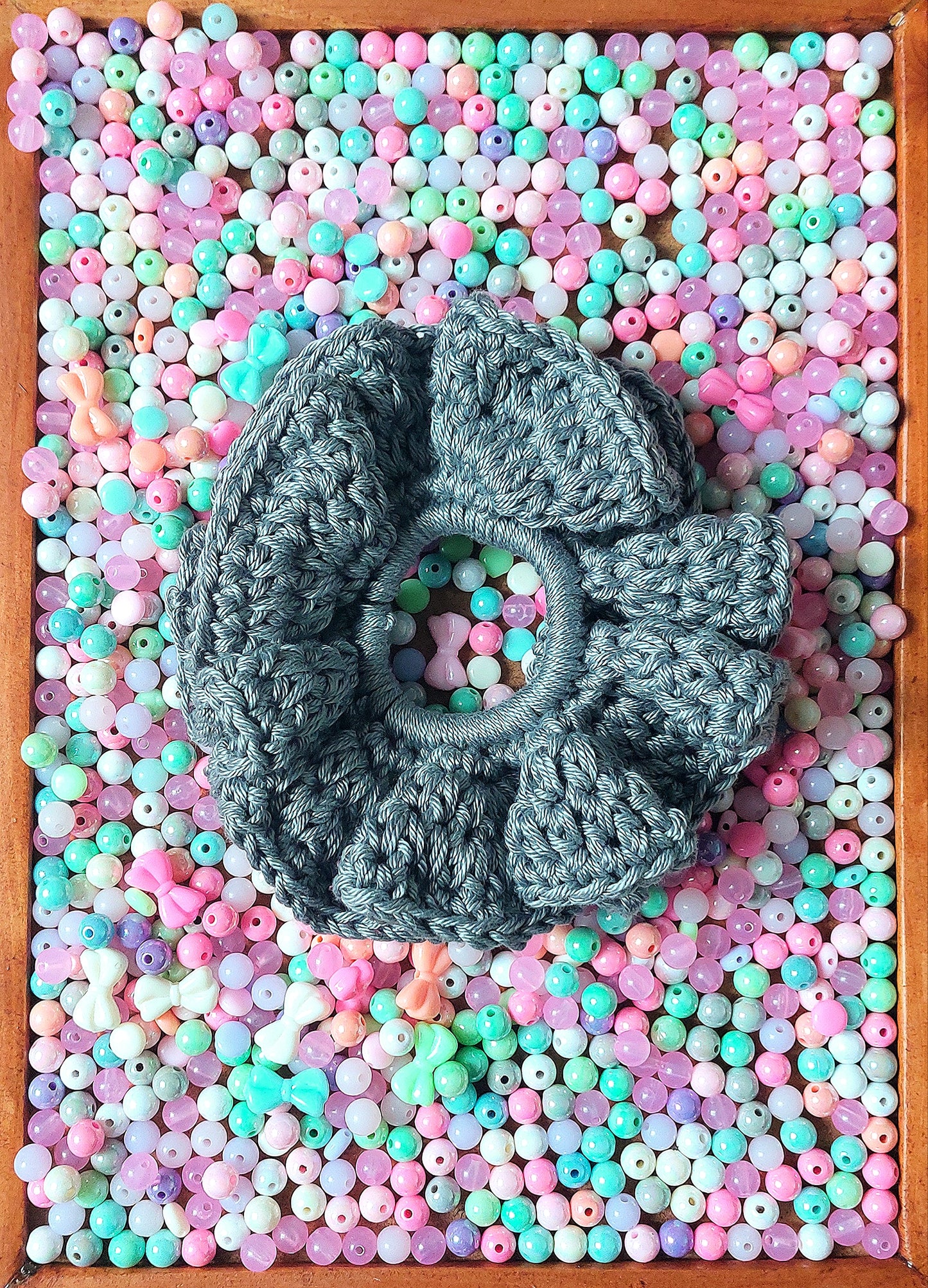 Crochet Cotton Scrunchies - Mr. Fluffy Summer Edition