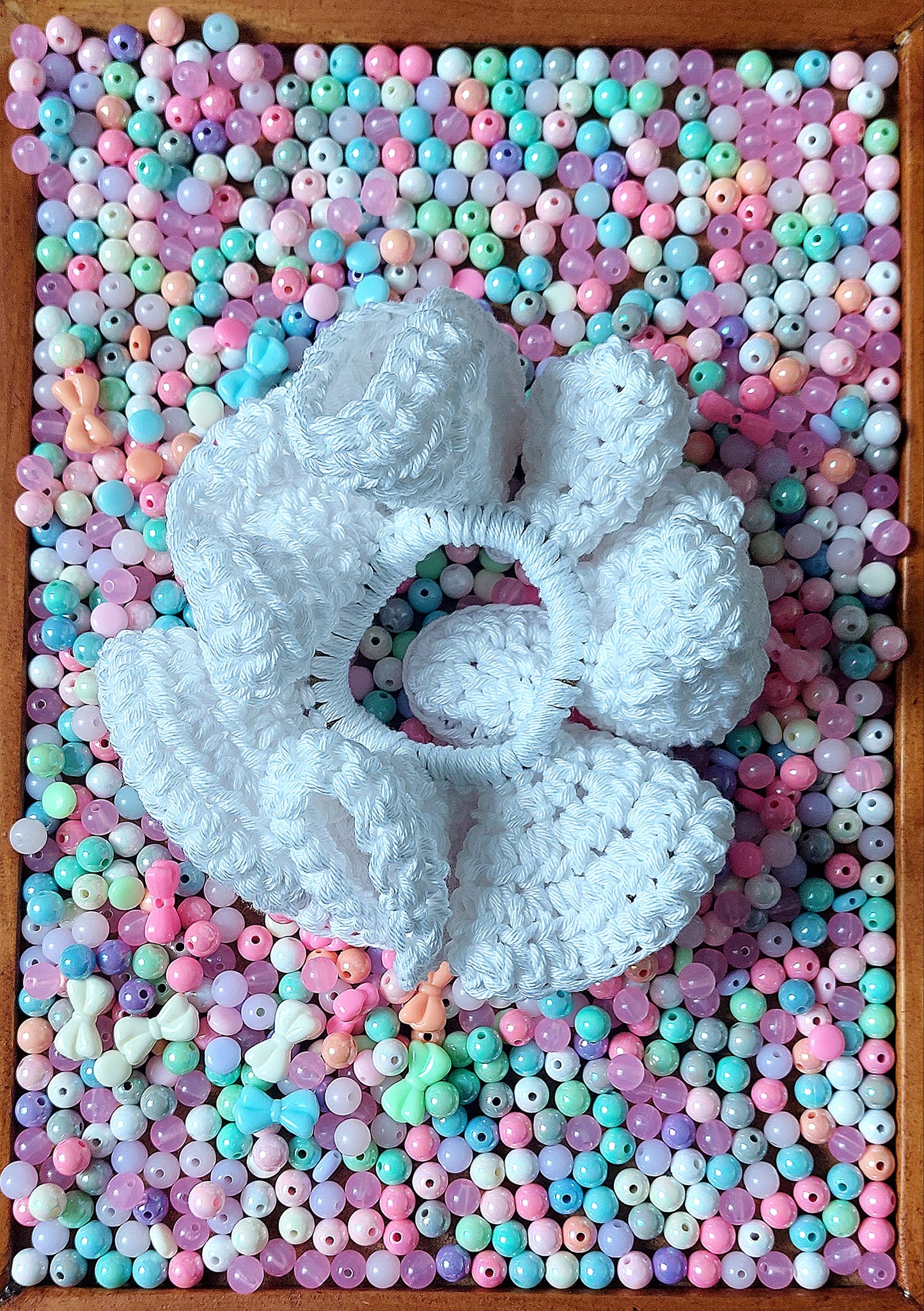 Crochet Cotton Scrunchies - Mr. Fluffy Summer Edition