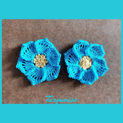 Crochet Flowers Applique - Frangipani