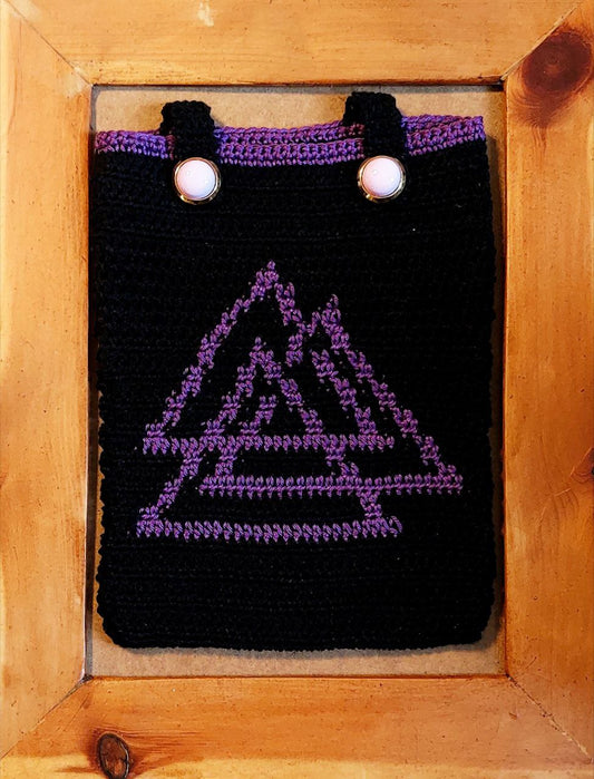 Crochet Booksleeve - Graphic Design - Valknut