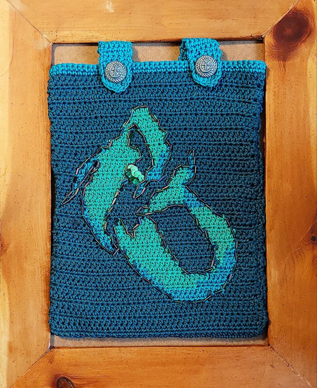 Crochet Booksleeve - Graphic Design - Mermaid