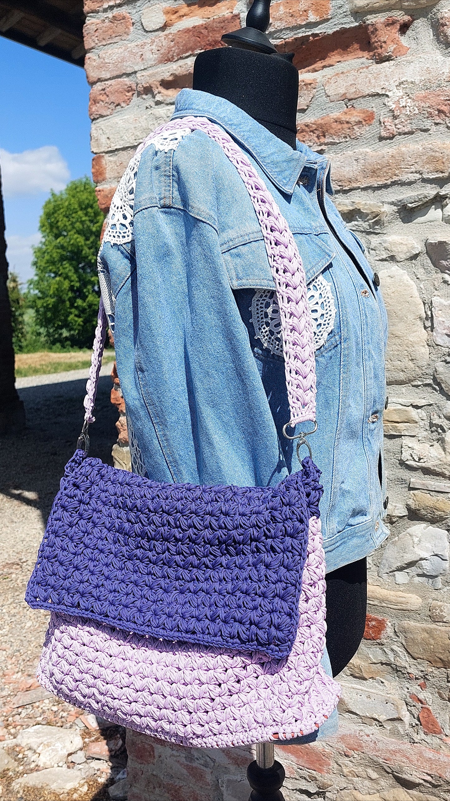 Wisteria Crochet Shoulder Bag